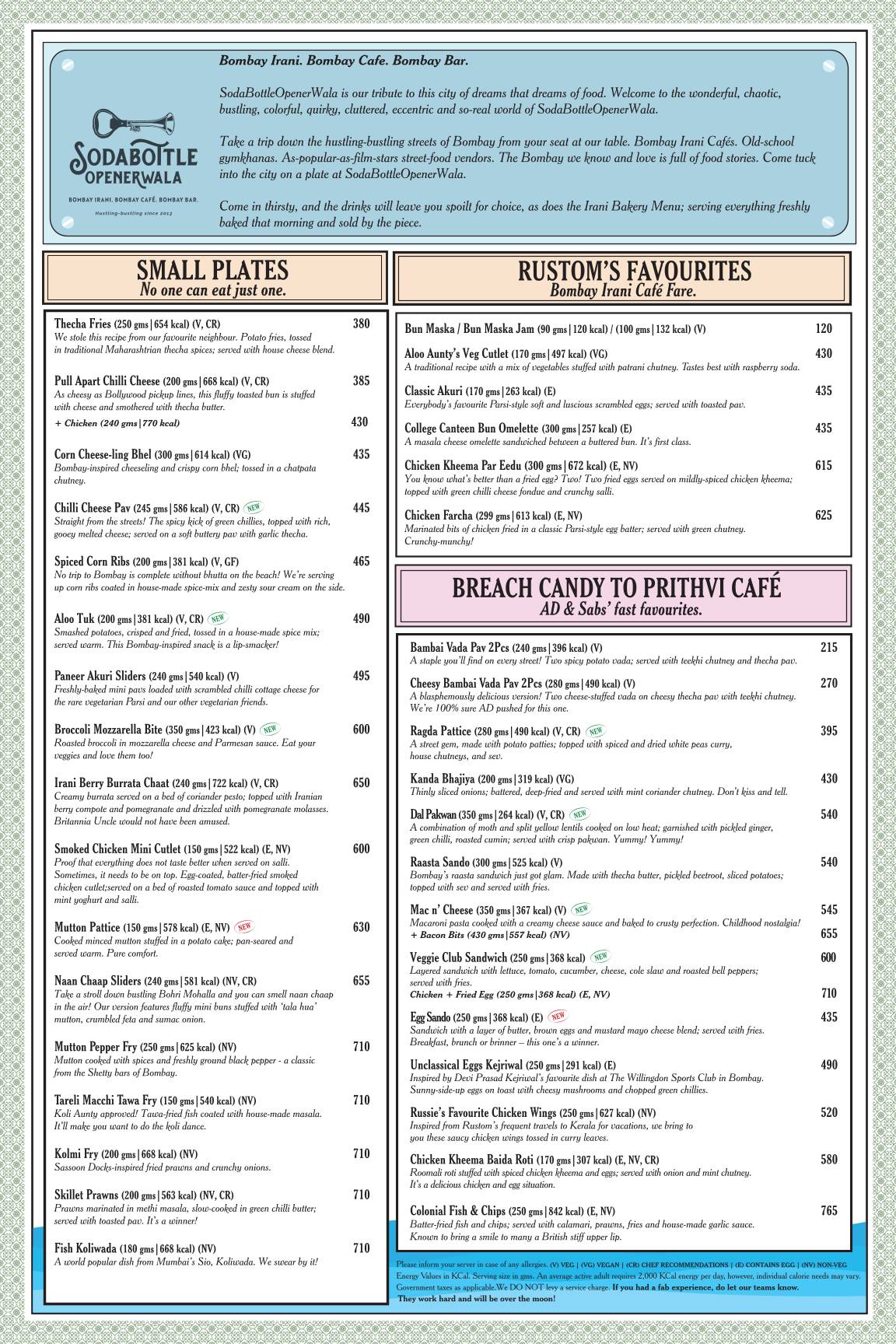 SodaBottleOpenerWala menu