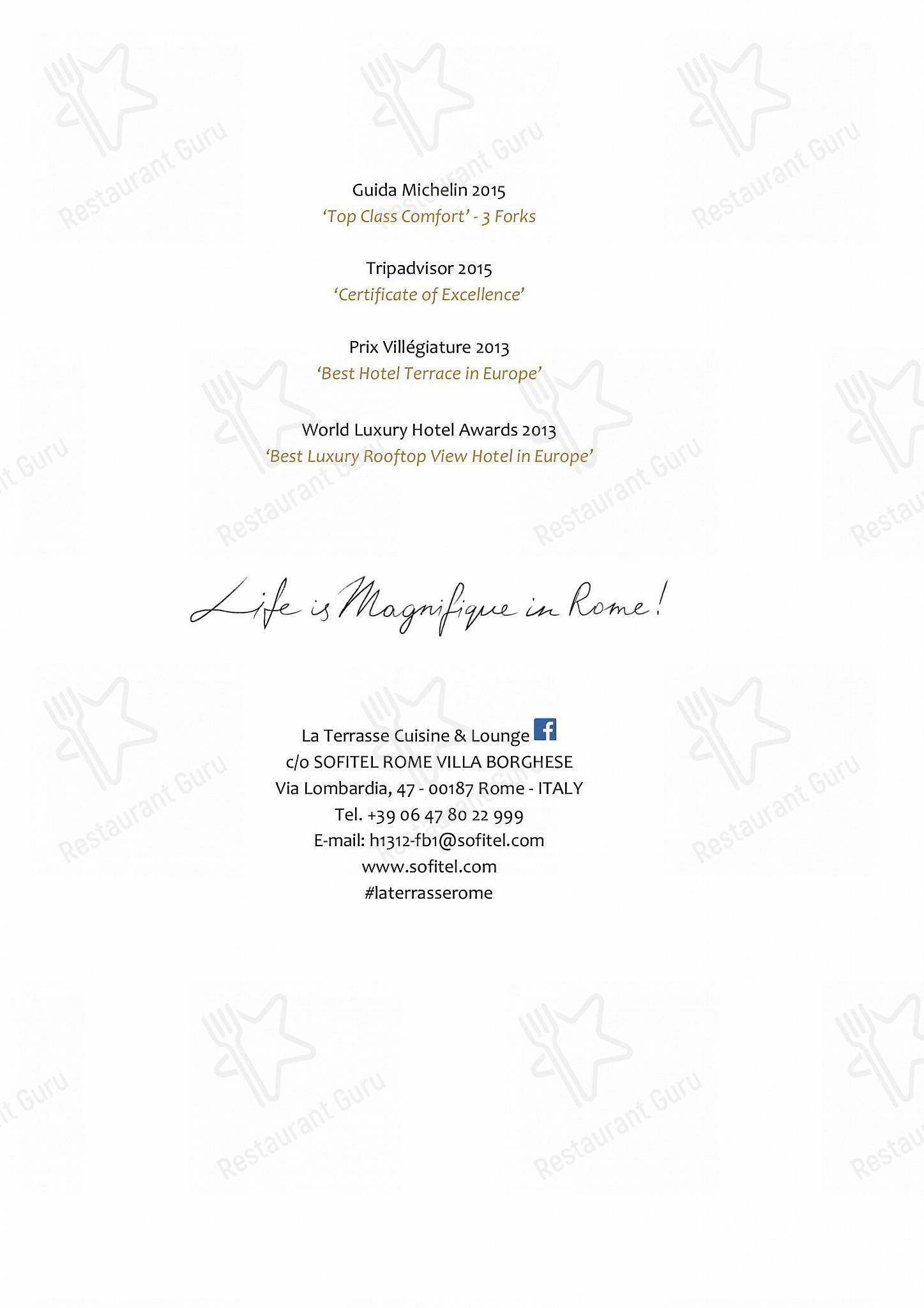 Menu di Sofitel Roma Villa Borghese - Детское