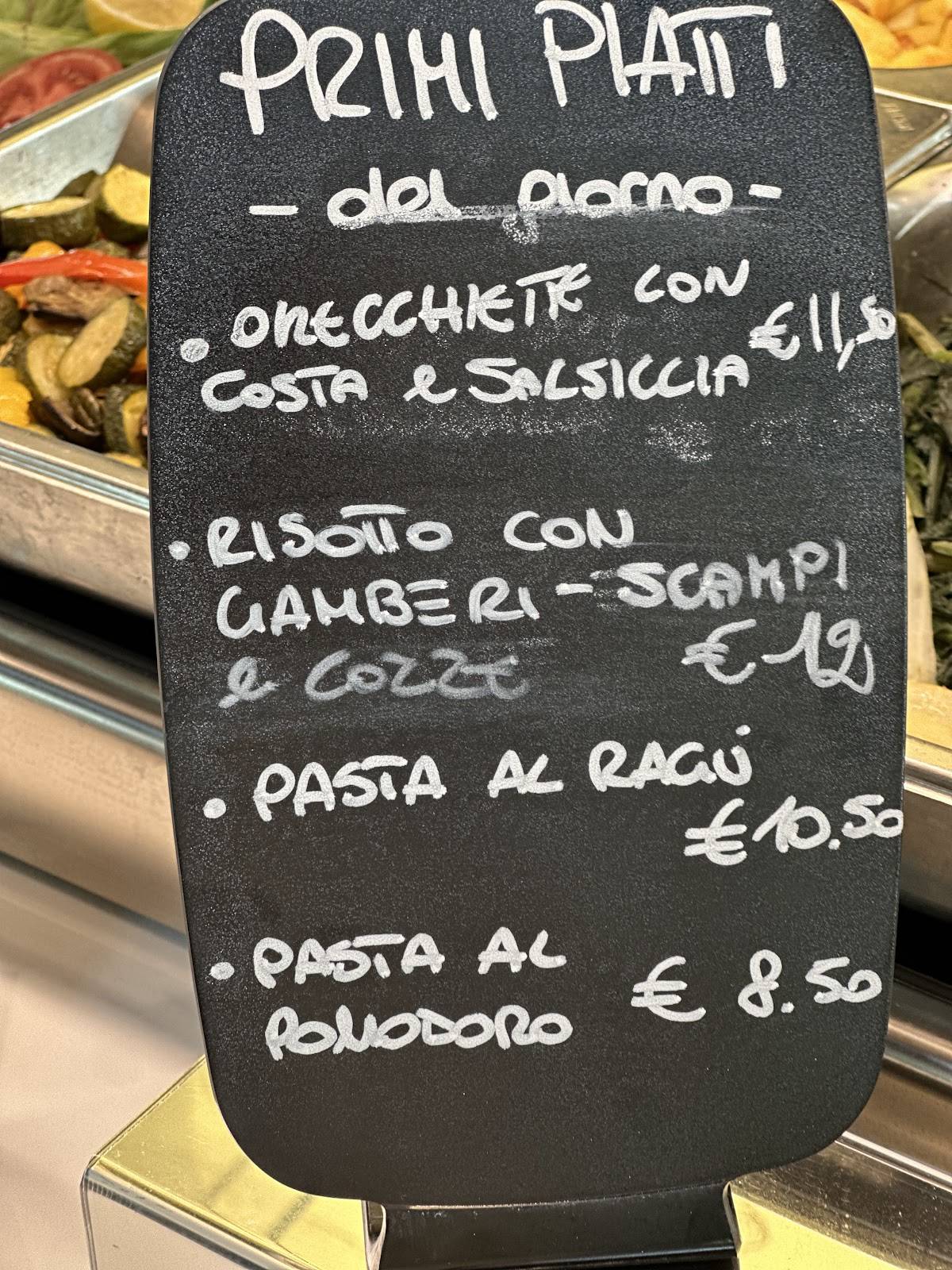 Menu di Bauli in Autostrada 