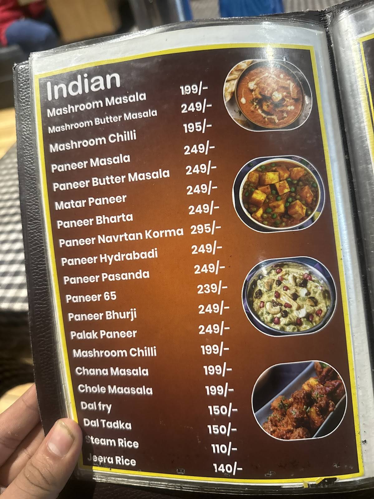 South Cafè menu