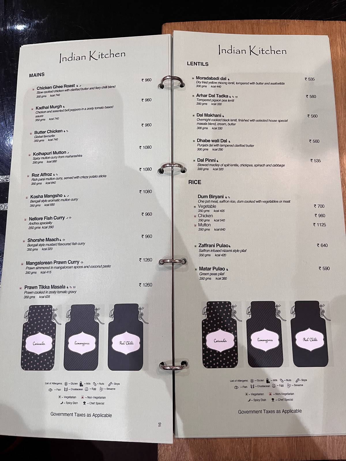 Spice Court menu
