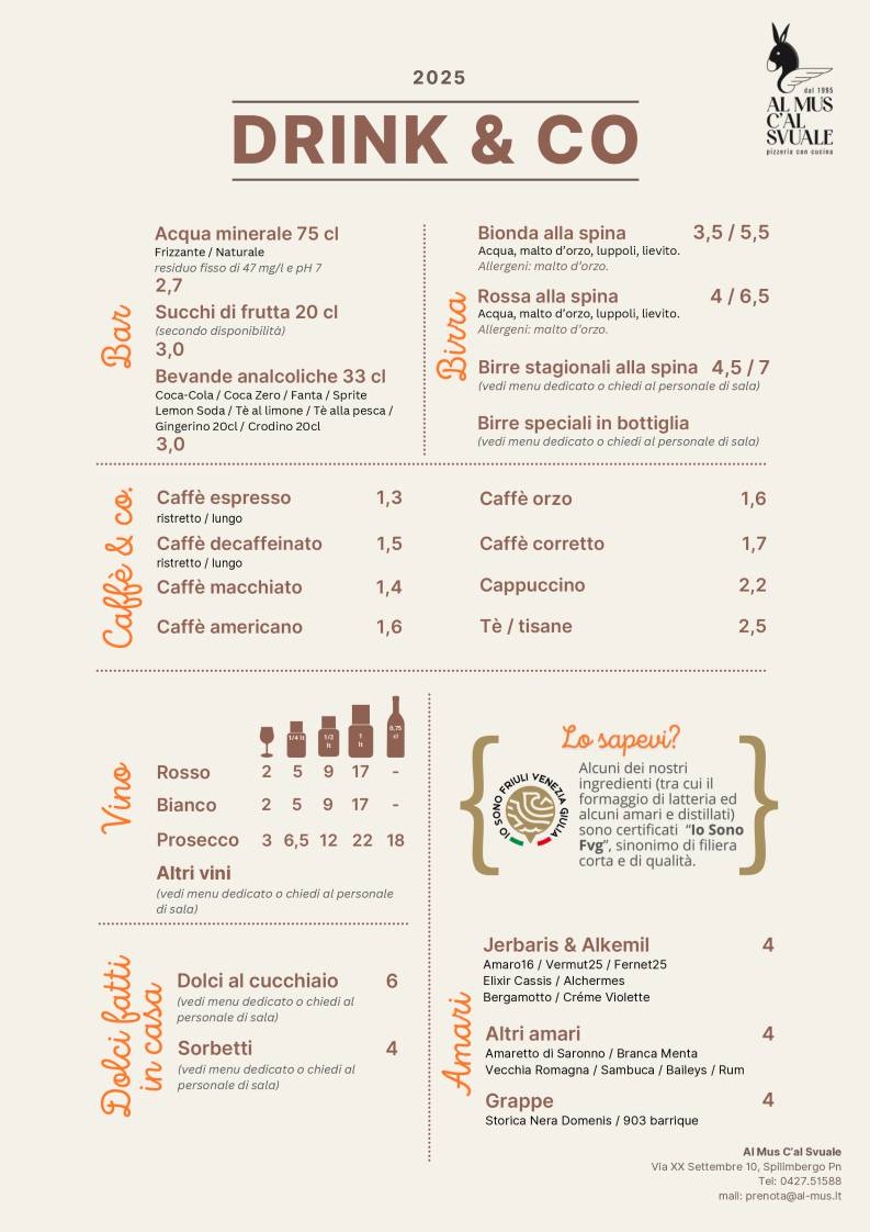 Menu di Al Mus C'Al Svuale 