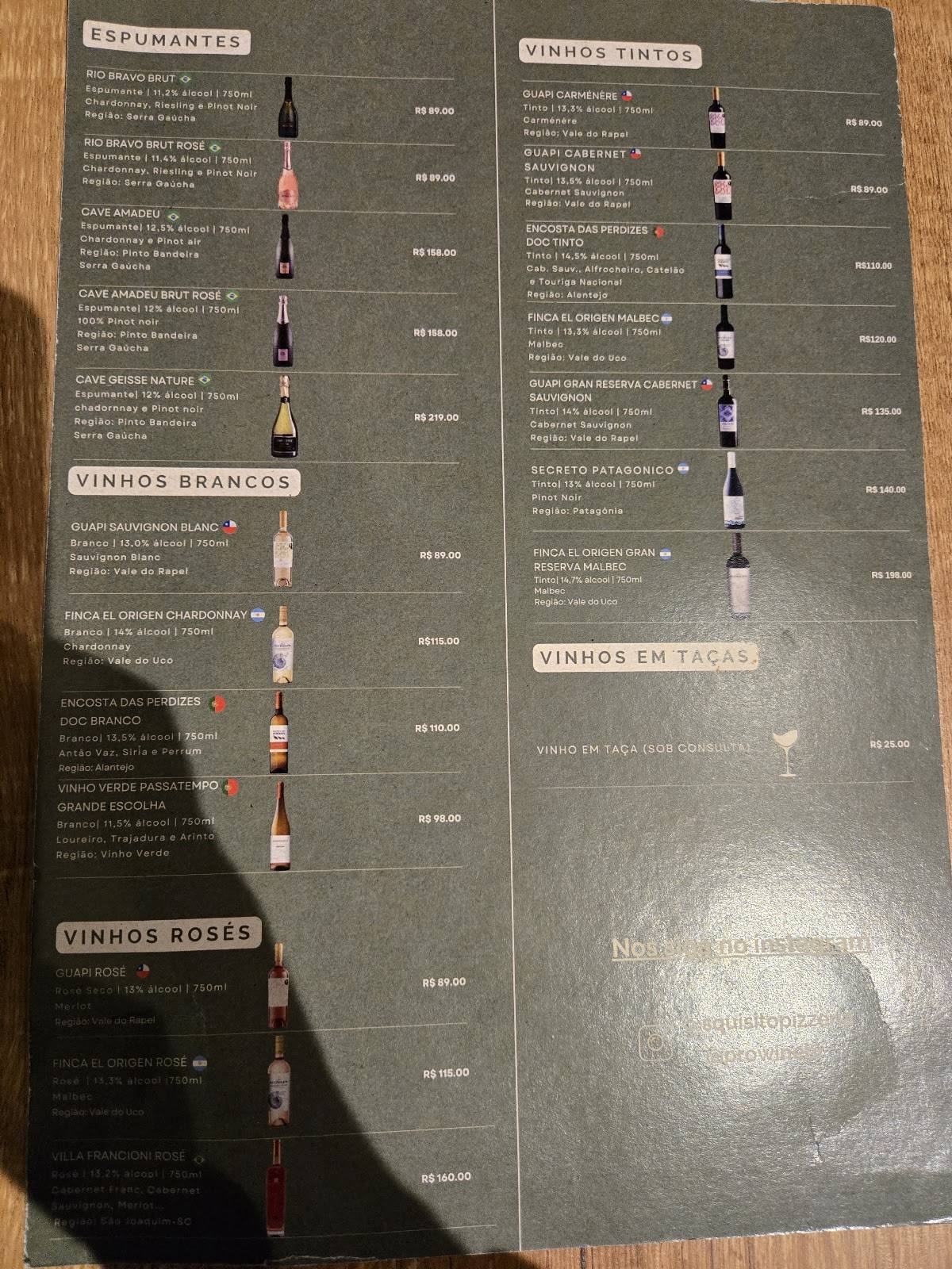 Squisito Pizzeria cardápio