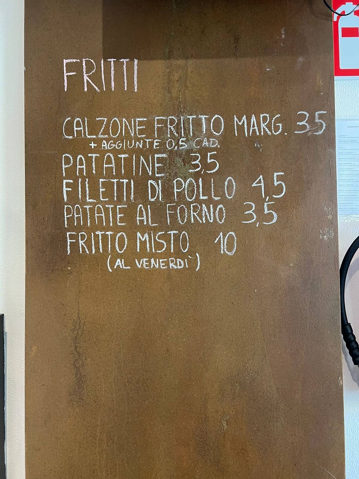 Menu di Street pizza 