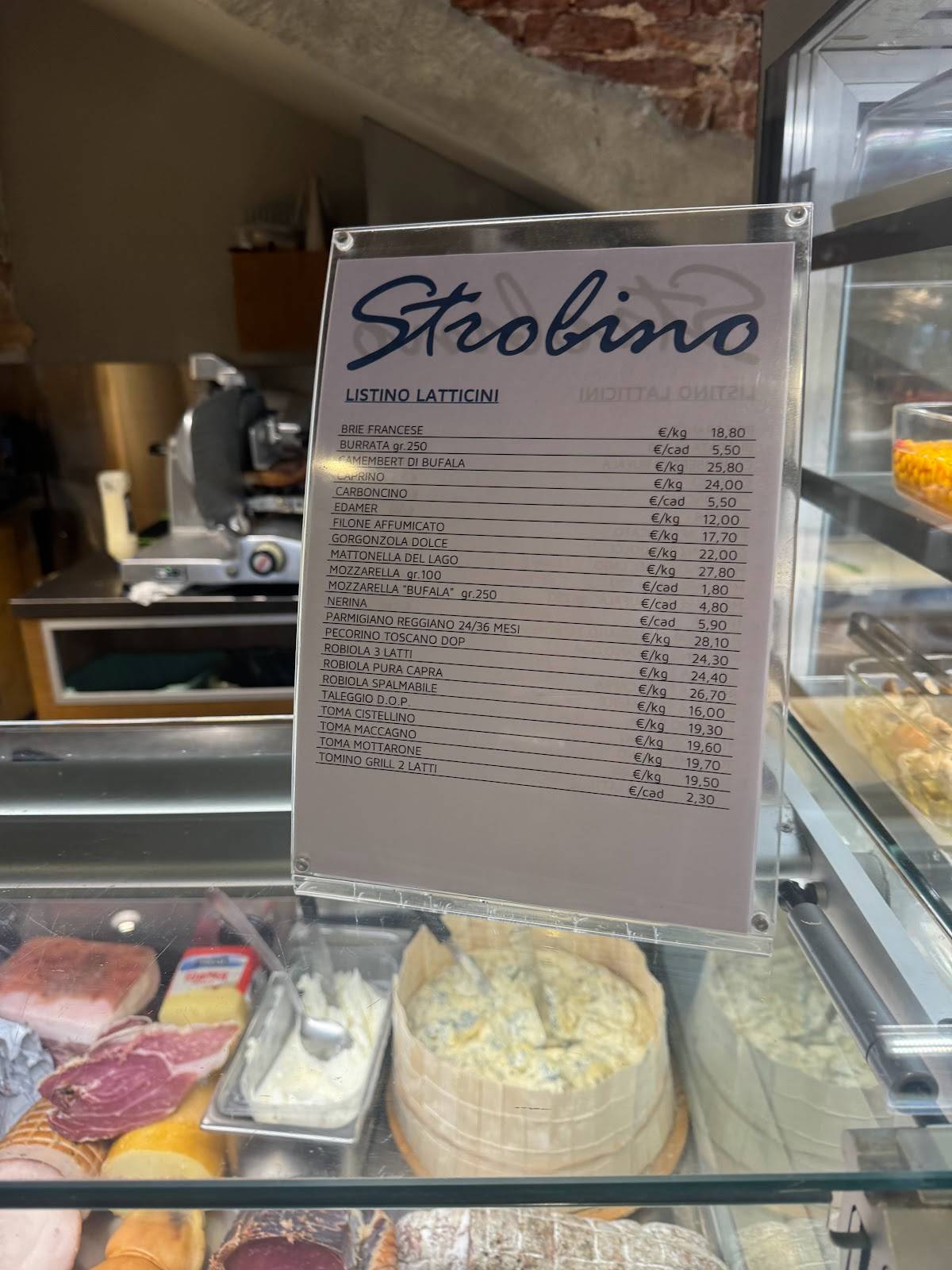Menu di Strobino Bar Panetteria 