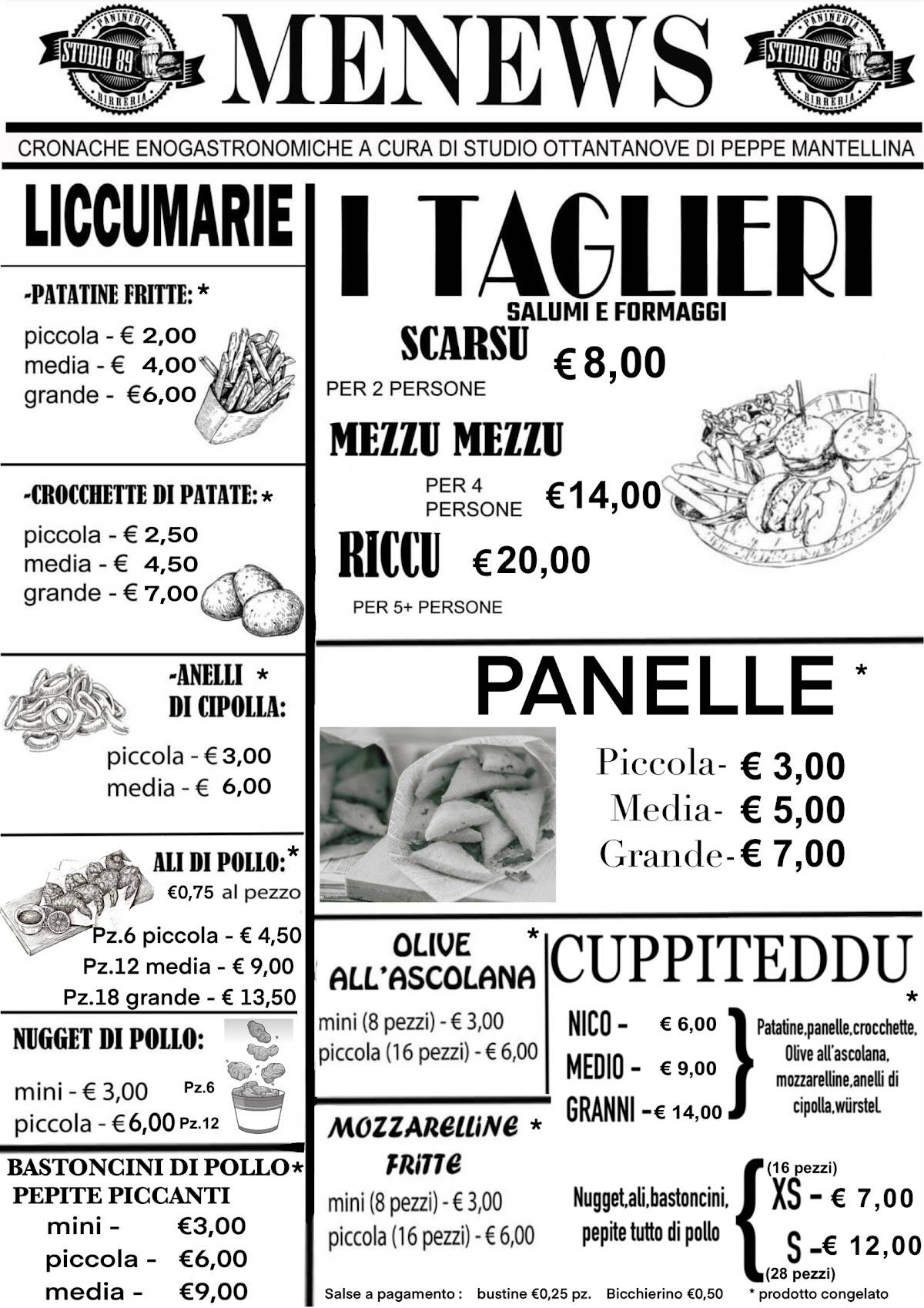 Menu di Studio89 Panineria&birreria 
