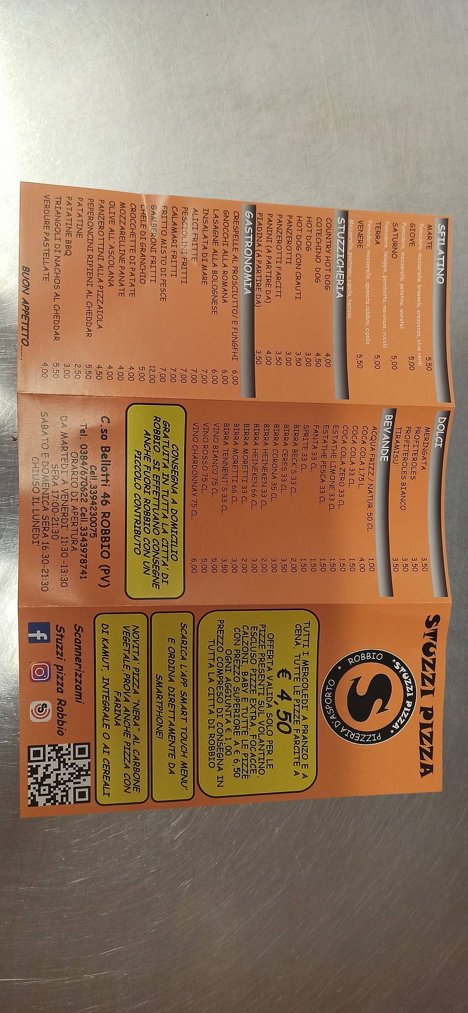 Menu di Stuzzi Pizza 