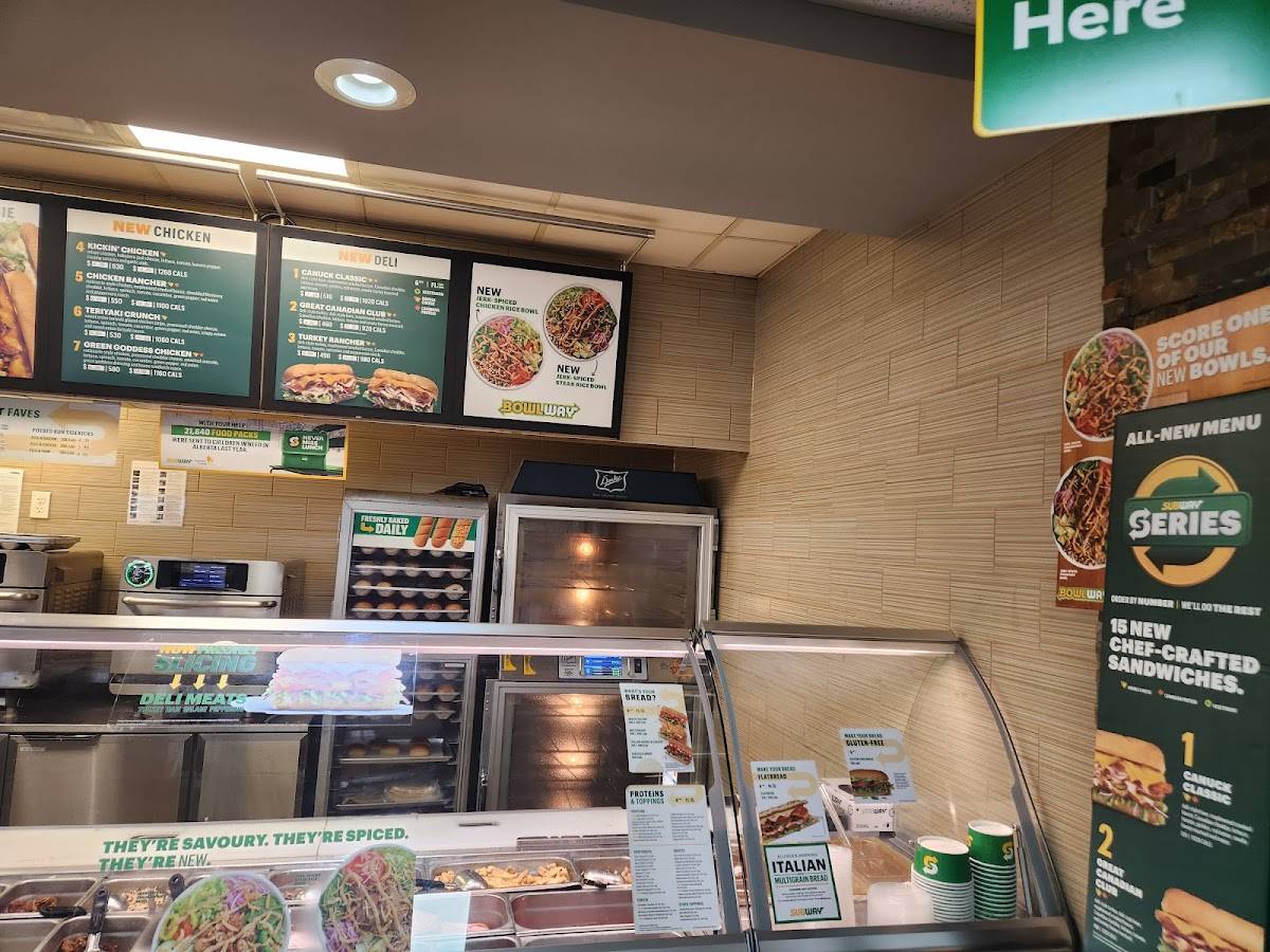 Menu de Subway