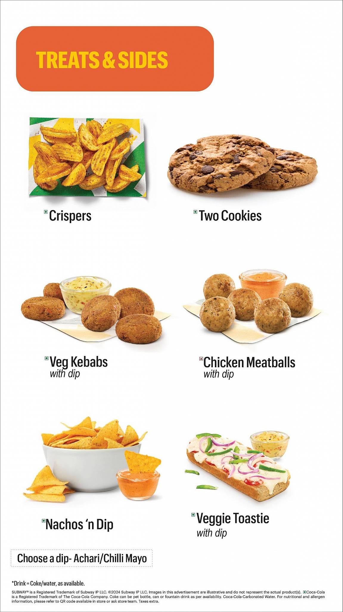 Subway Tarn Taran Sahib, Alandinpur menu