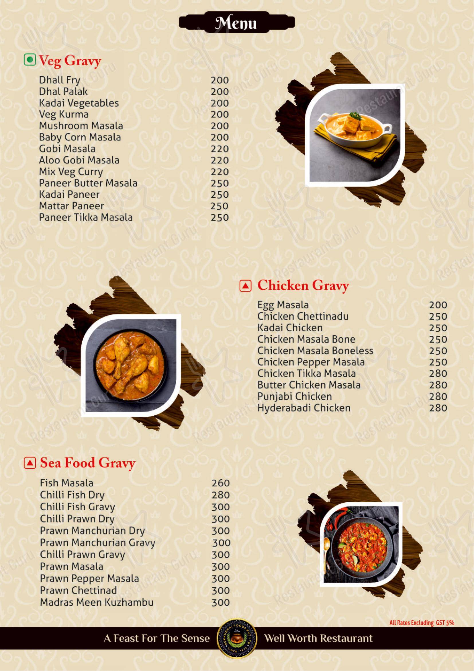 Menu for Sukkubhai Biryani Restaurant in Chennai