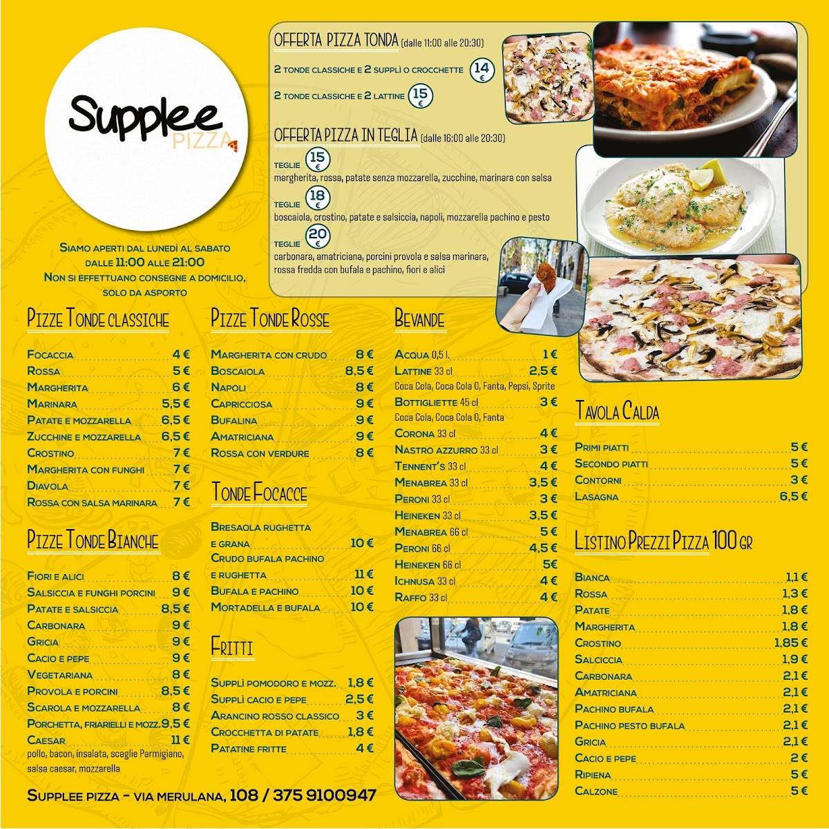 Menu di Supplee Pizza 