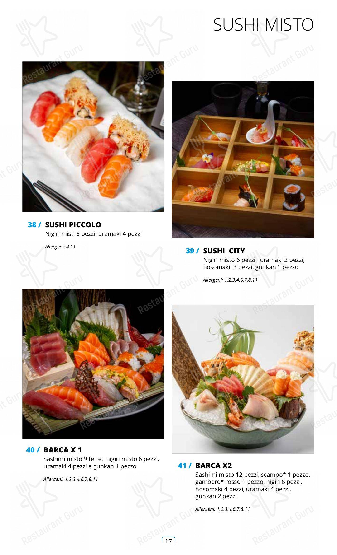 Menu di Sushi City Como - Коктейльная карта