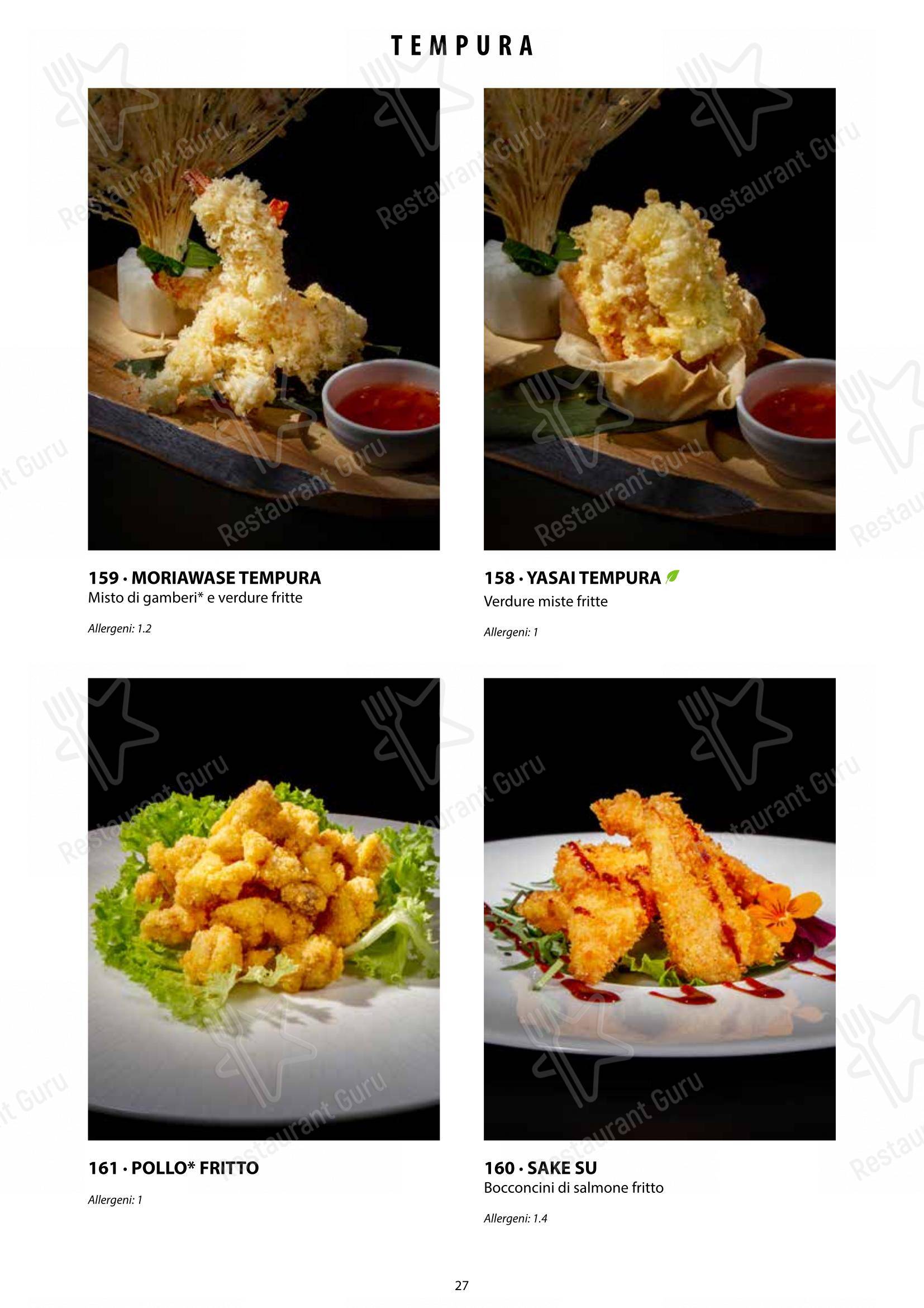 Sushi City Como in Como - Menu bar