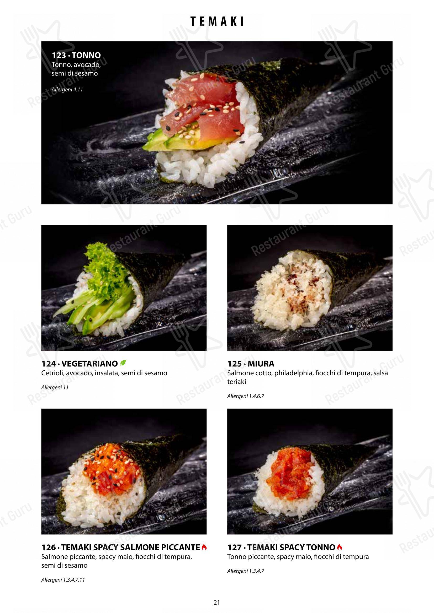 Menu di Sushi City Como - Menu bar