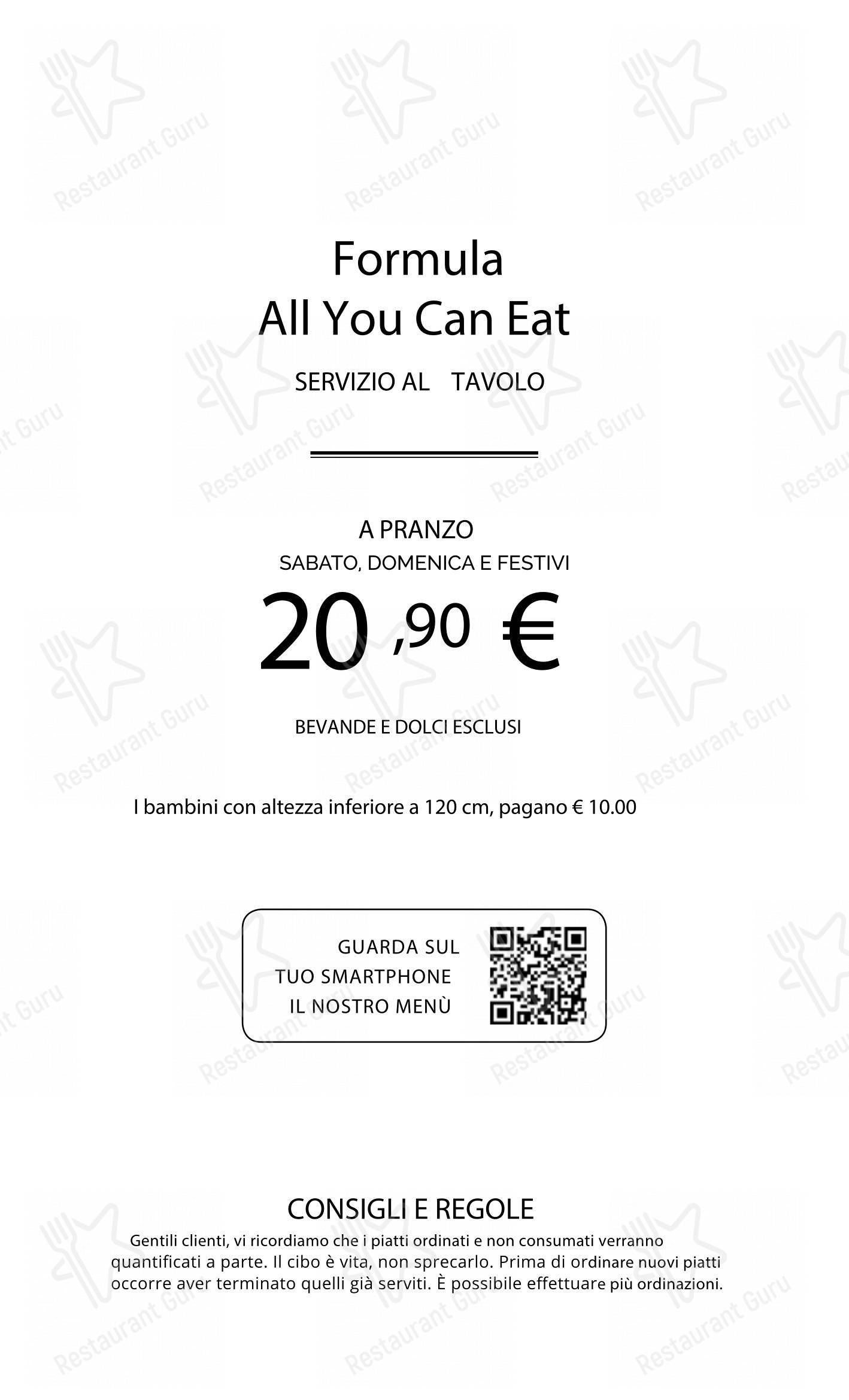 Menu di Sushi City Como - pasti e bevande