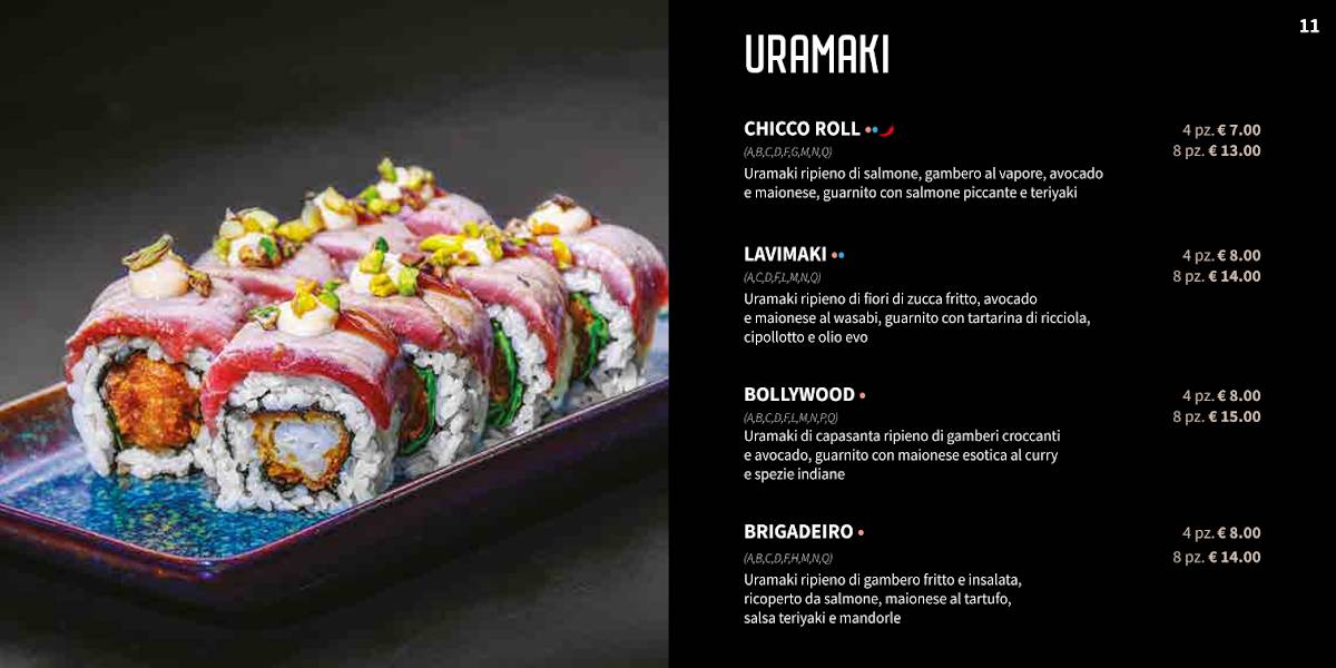 Menu di Sushi Corner Riccione 
