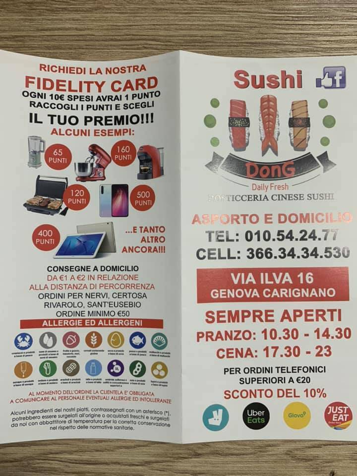 Menu di Sushi Dong 