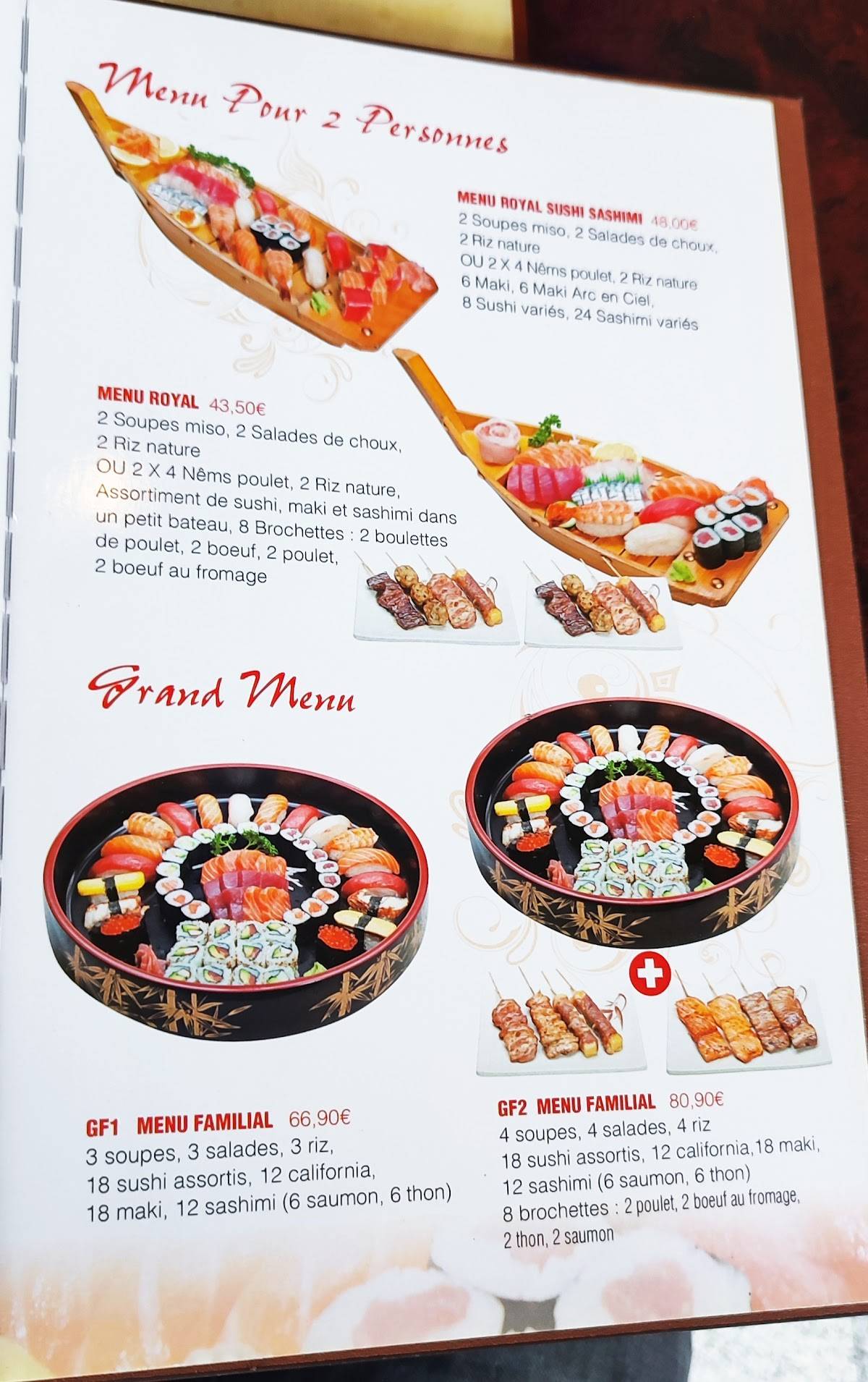 Menu de Sushi Lin