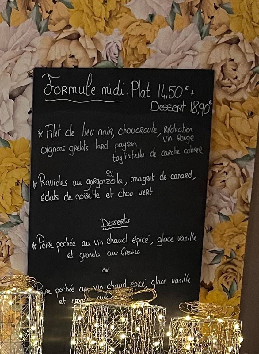 Menu de Suzette&Gino