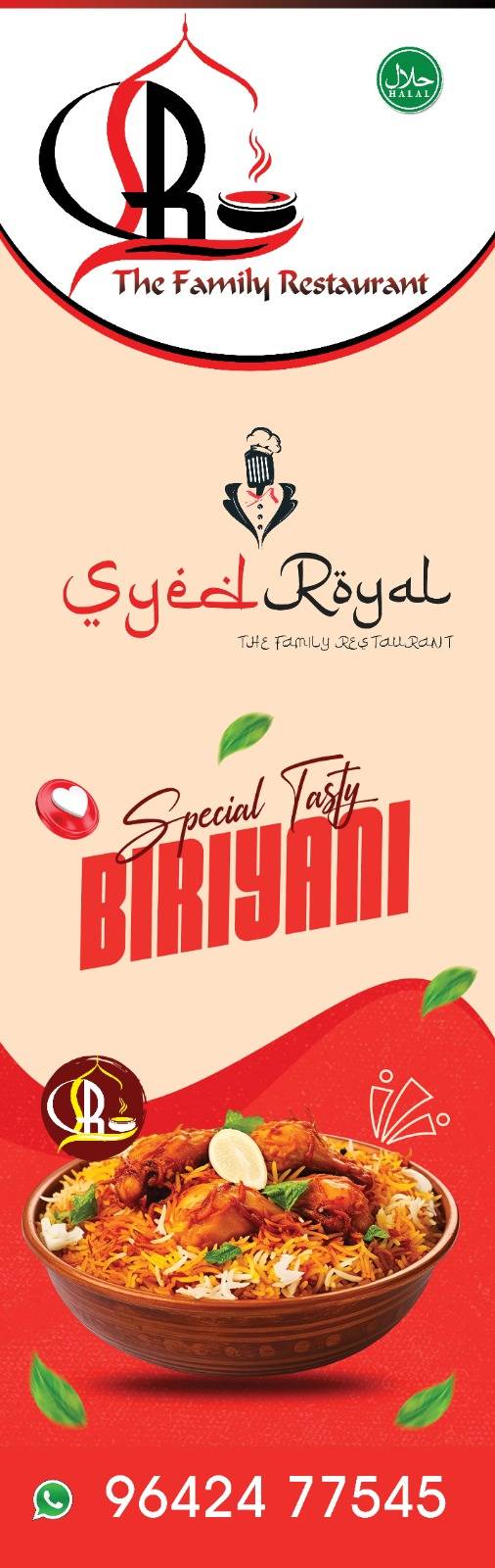 Syed Royal family restaurant menu