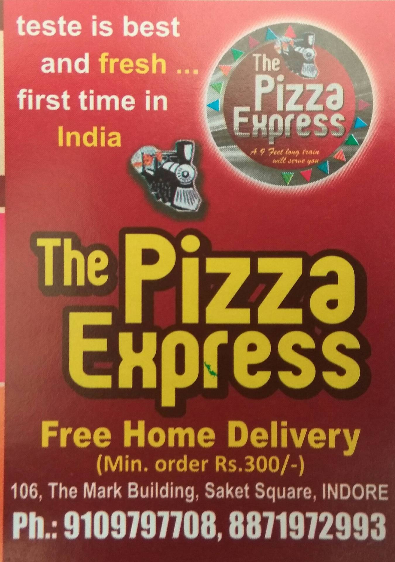 The Pizza Express menu