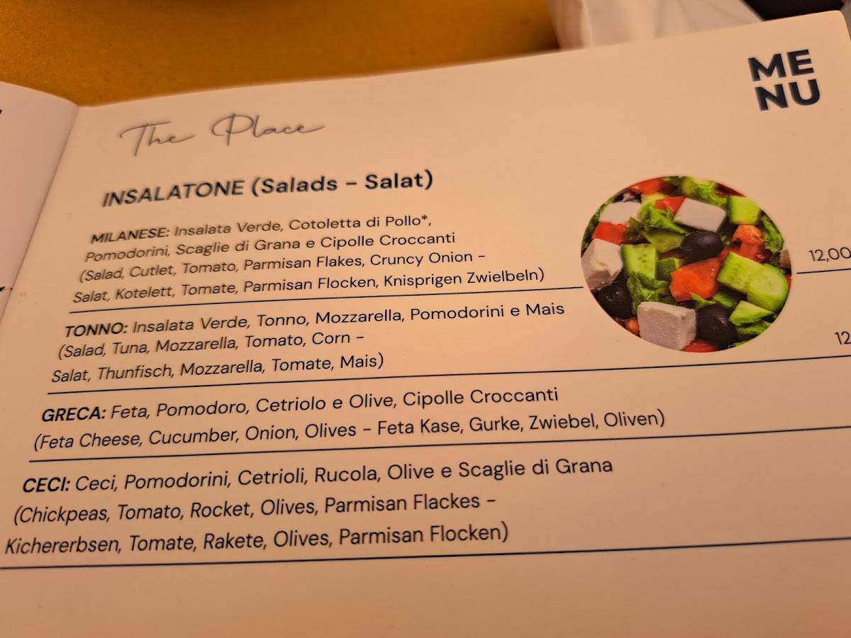 Menu di THE PLACE 