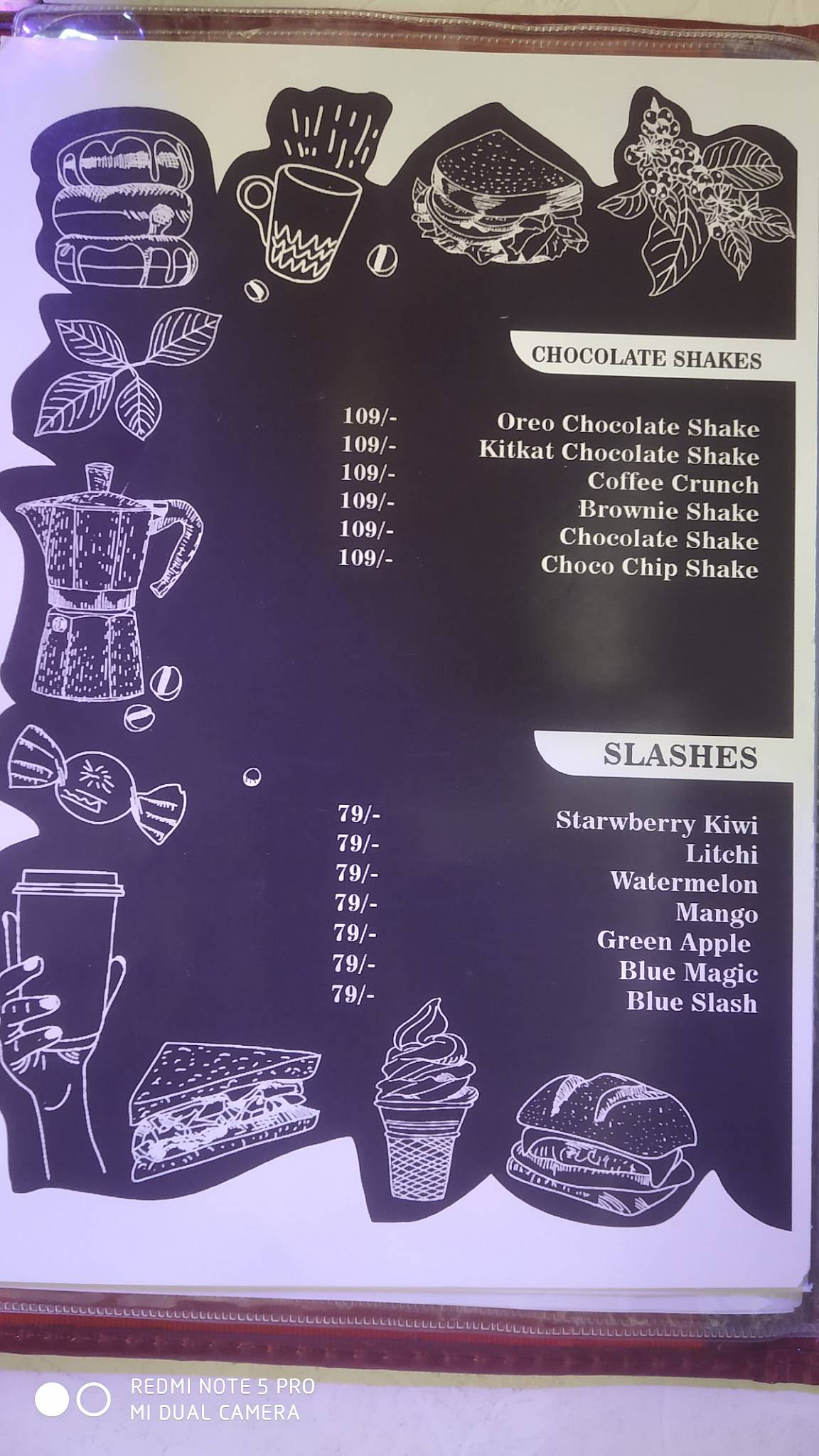 THE ROSE CAFE menu