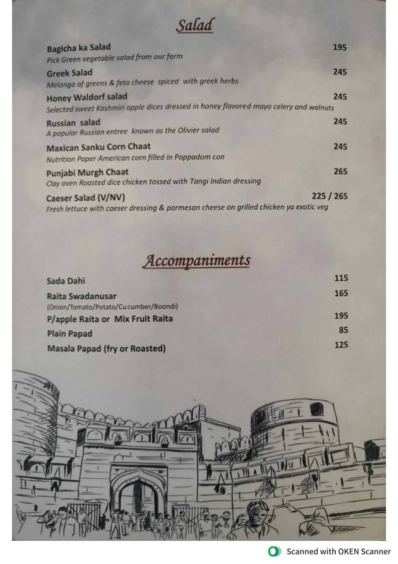 THE ROYAL DINING RESTAURANT menu