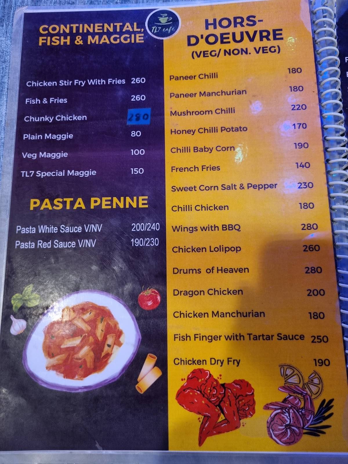 TL7 Café menu