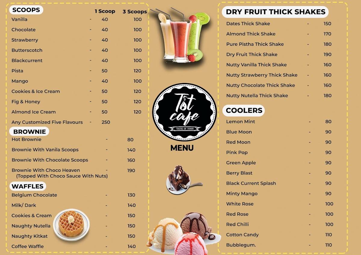 TOT Café menu