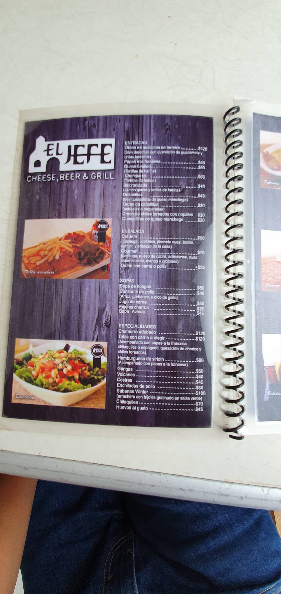 Carta del restaurante Tacos El Jefe, Metepec, Blvd. Solidaridad las