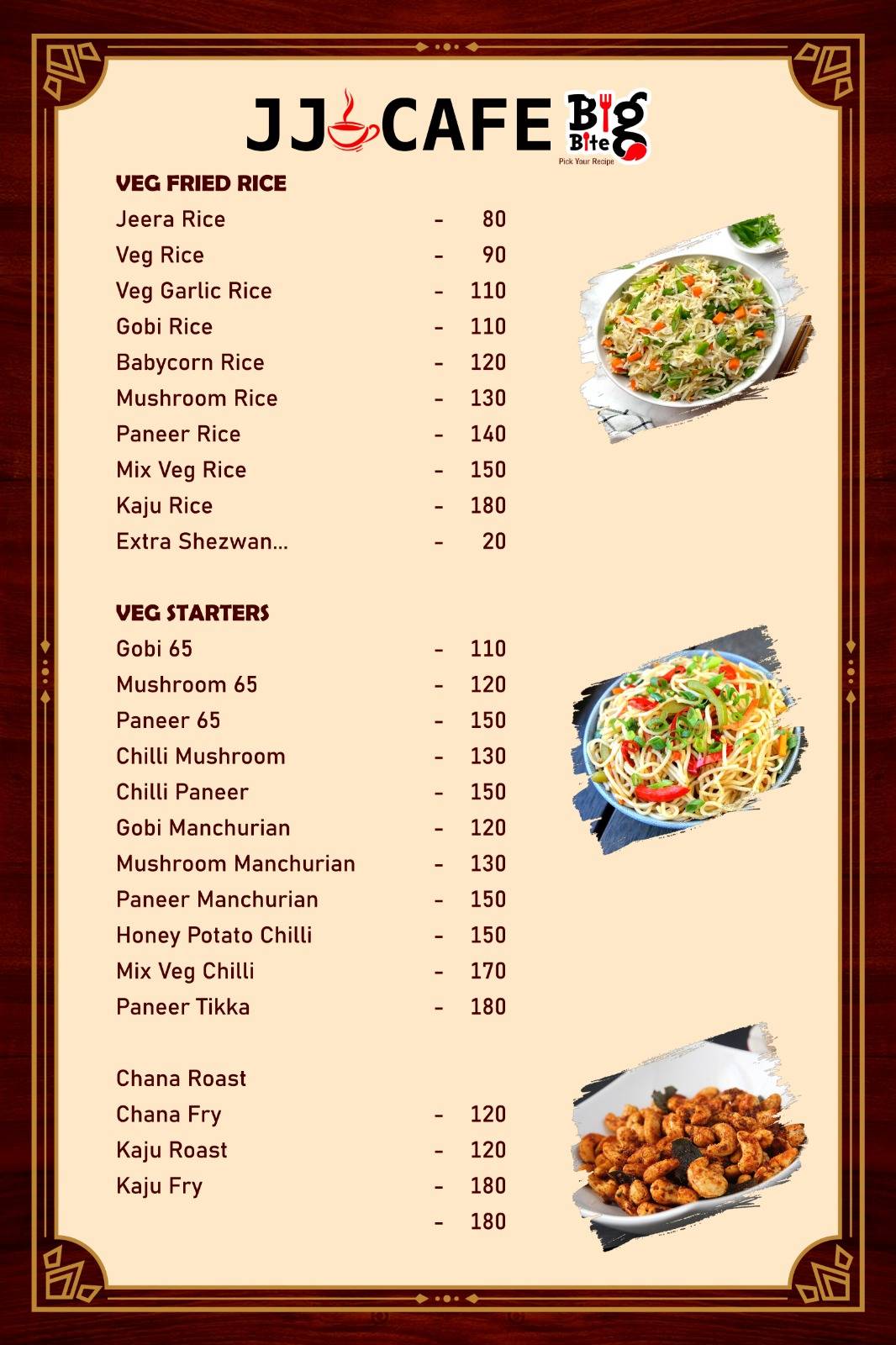 JJ CAFE & DHABA menu