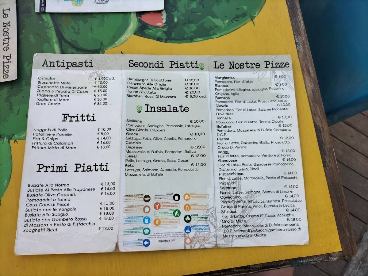 Menu di Tampasio Beach 