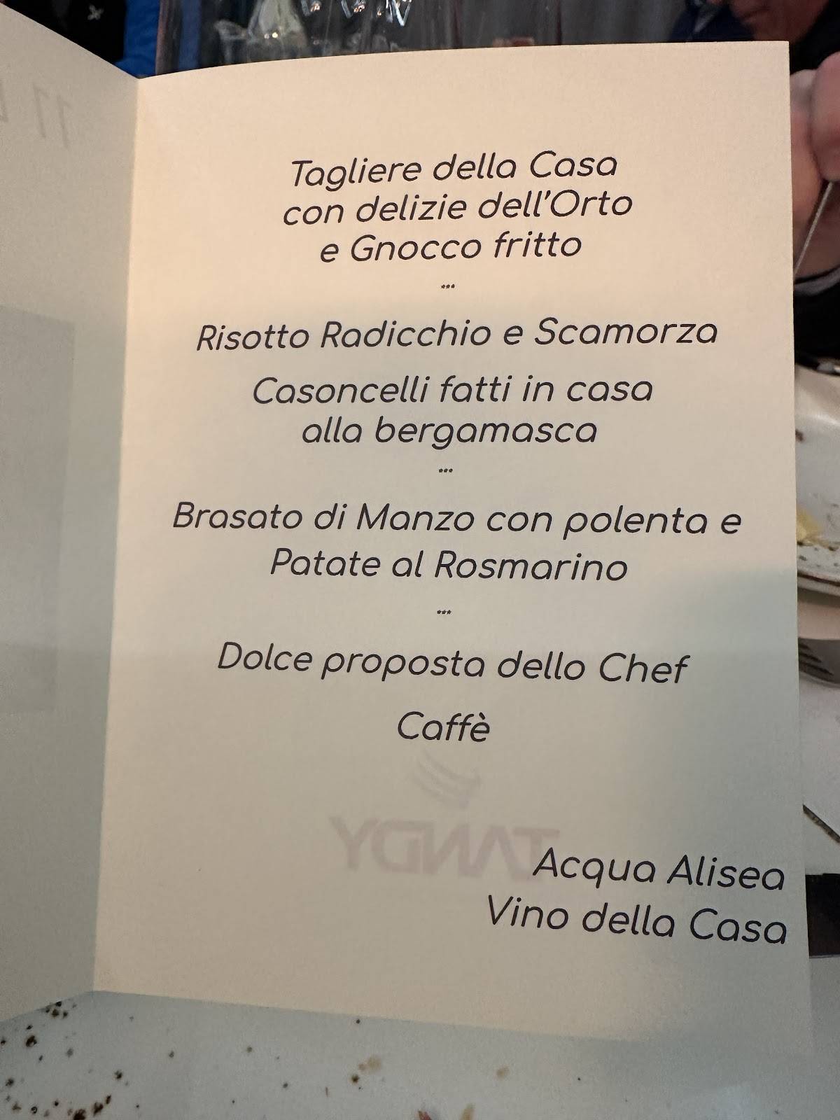 Menu di Tandy Ristorante 