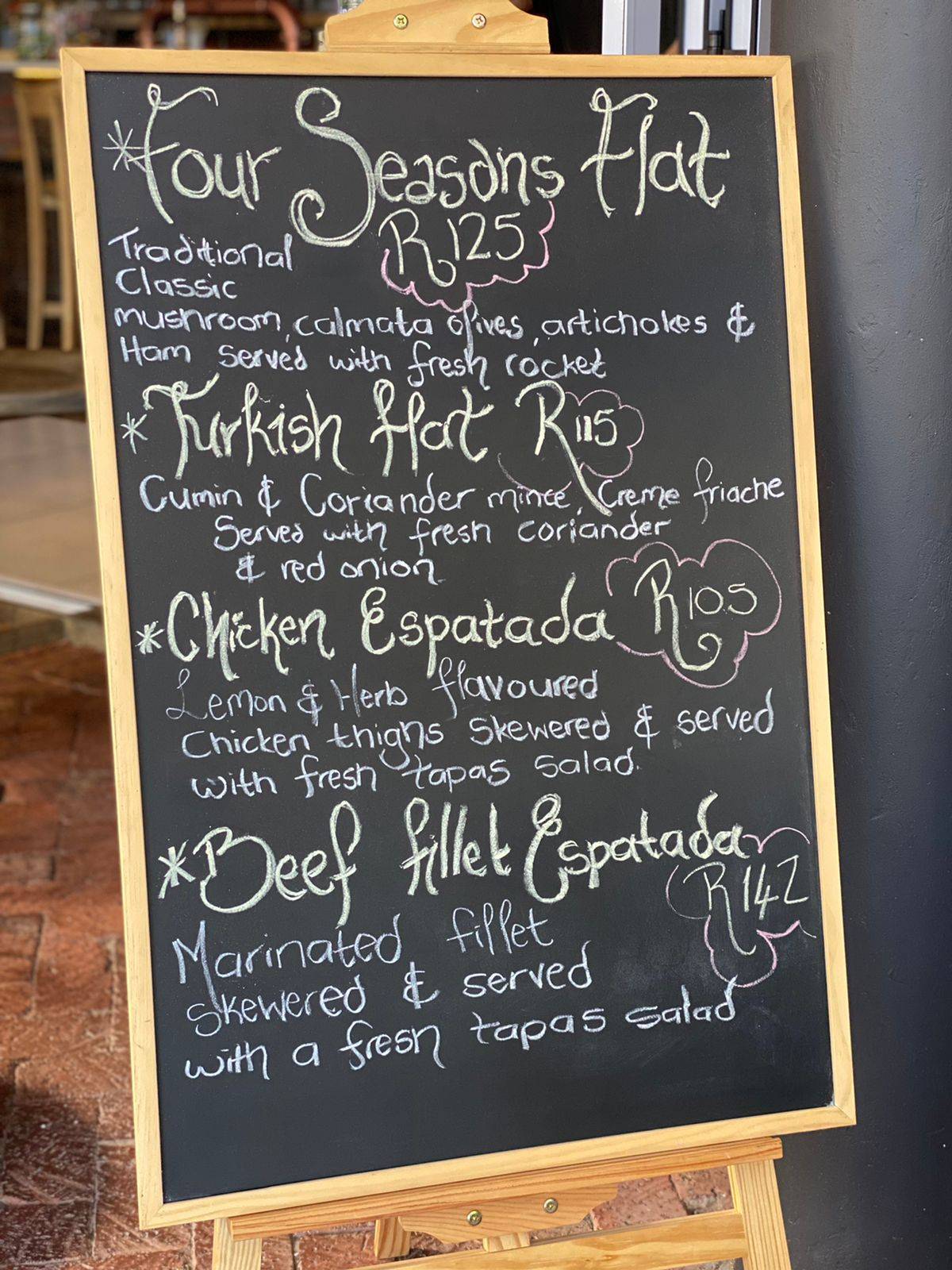 Menu at Tapas Bar and Restaurant, Port Elizabeth