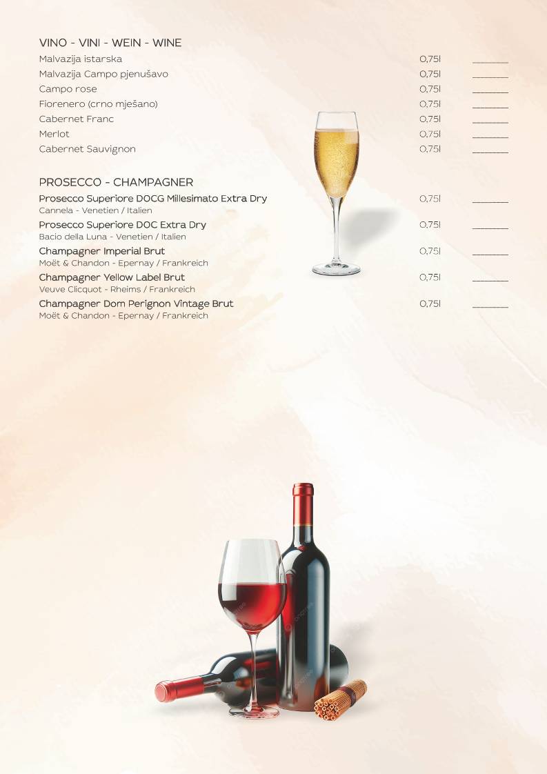 Menu di Pizzeria Capri 
