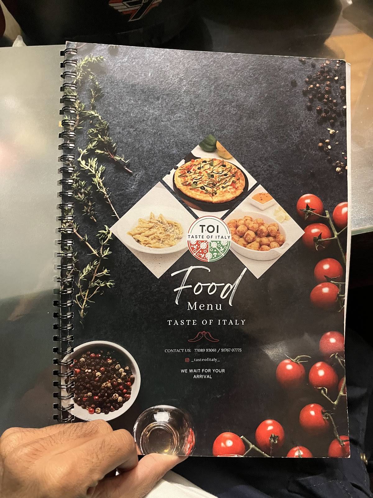 Taste of Italy menu