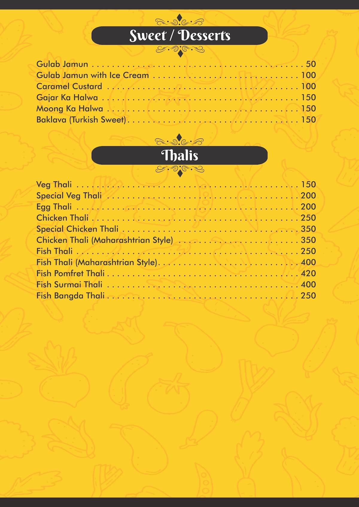 Tasty Punjab menu