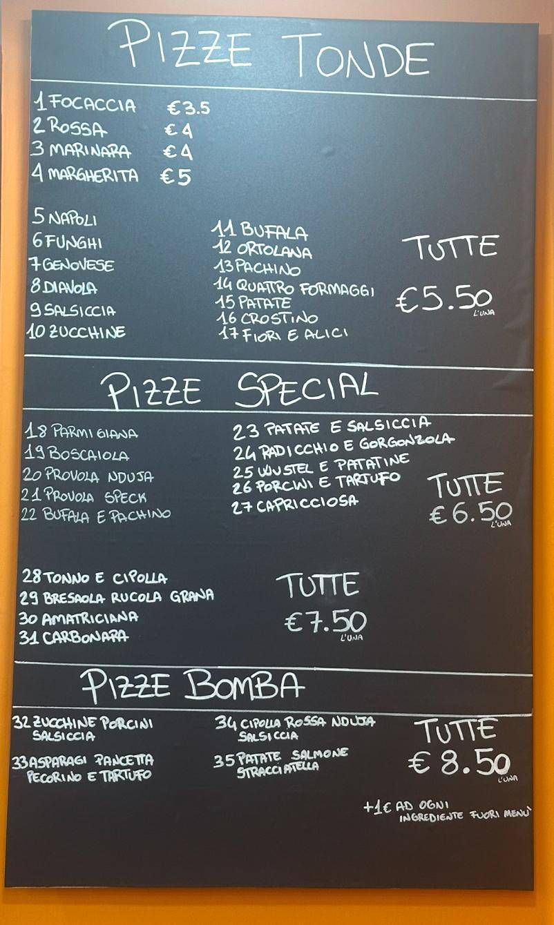 Menu di Tato Pizza 