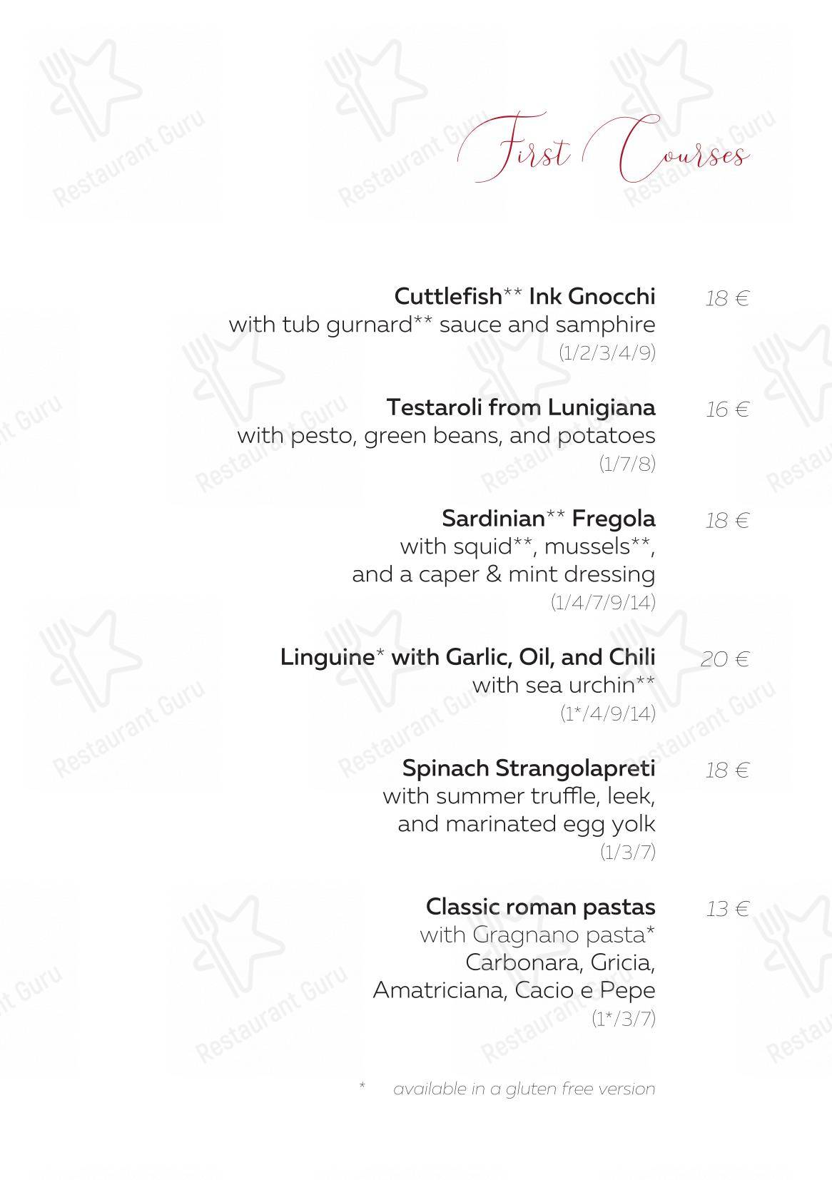 Taverna Volpetti in Roma - Menu bar