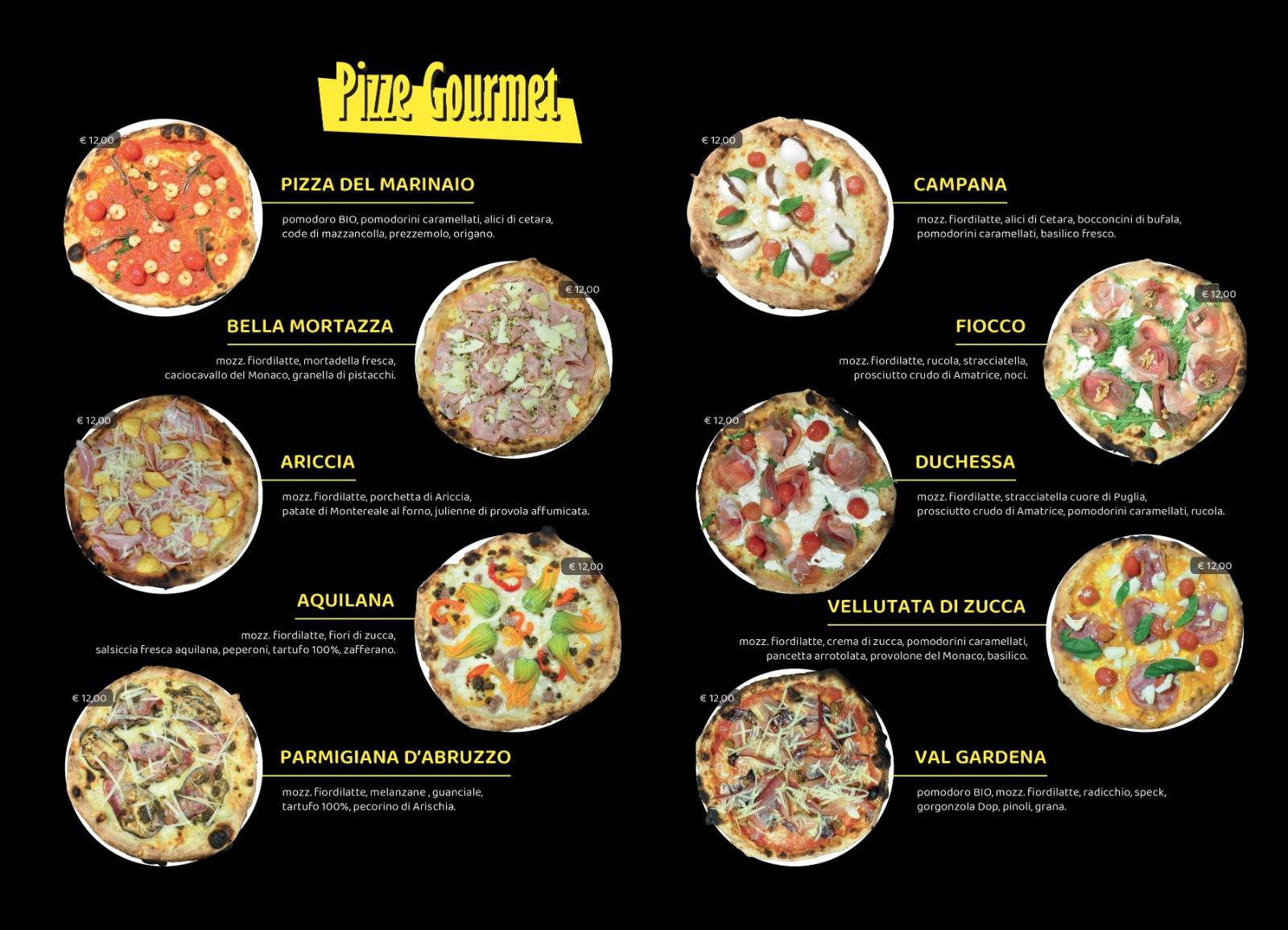 Menu di Taxi Pizza 