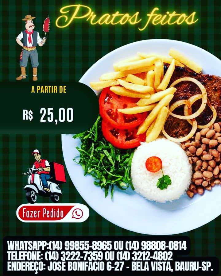 Tchê Churrascaria cardápio