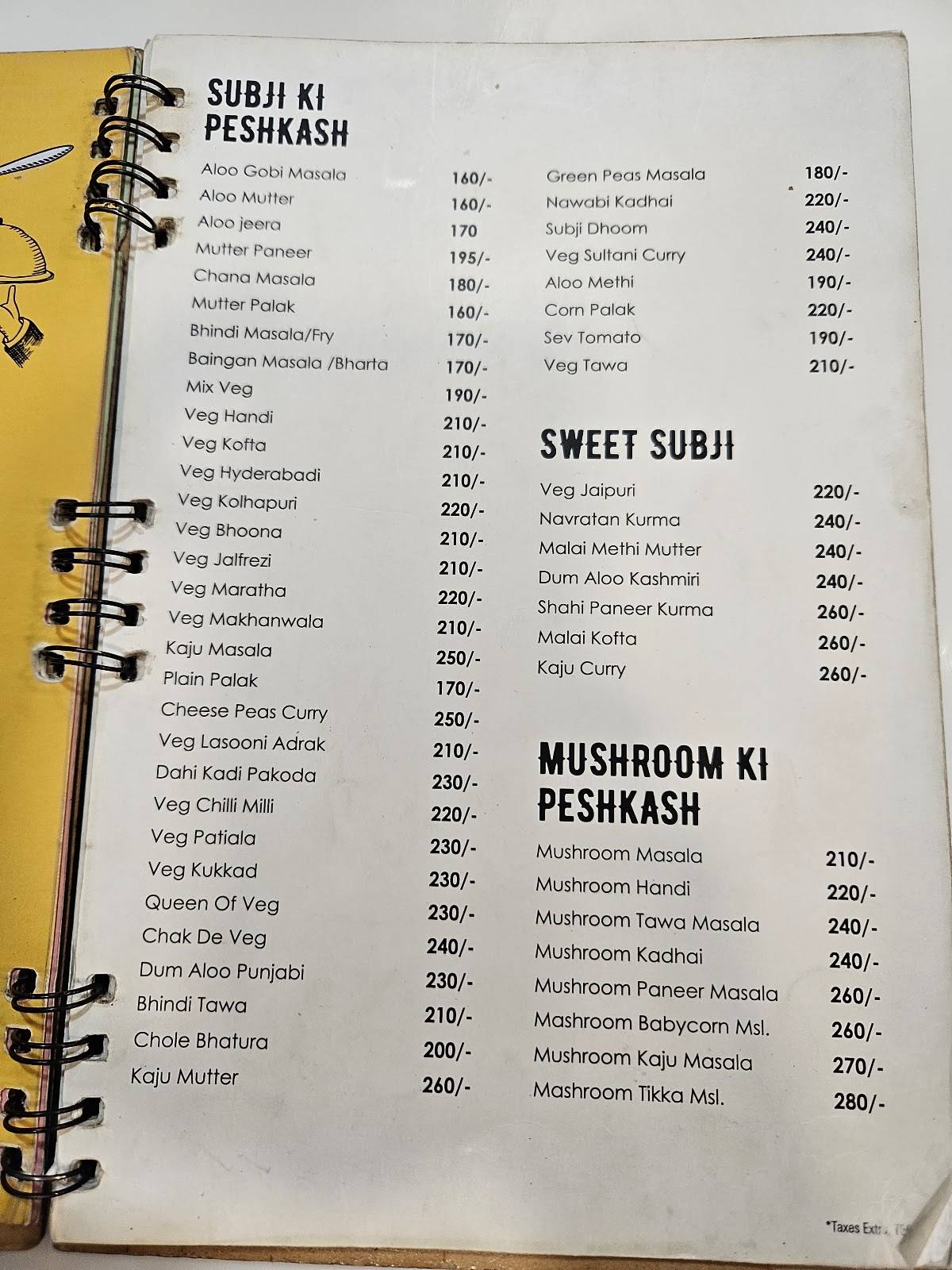 Te Amo Pure Veg Restaurant menu