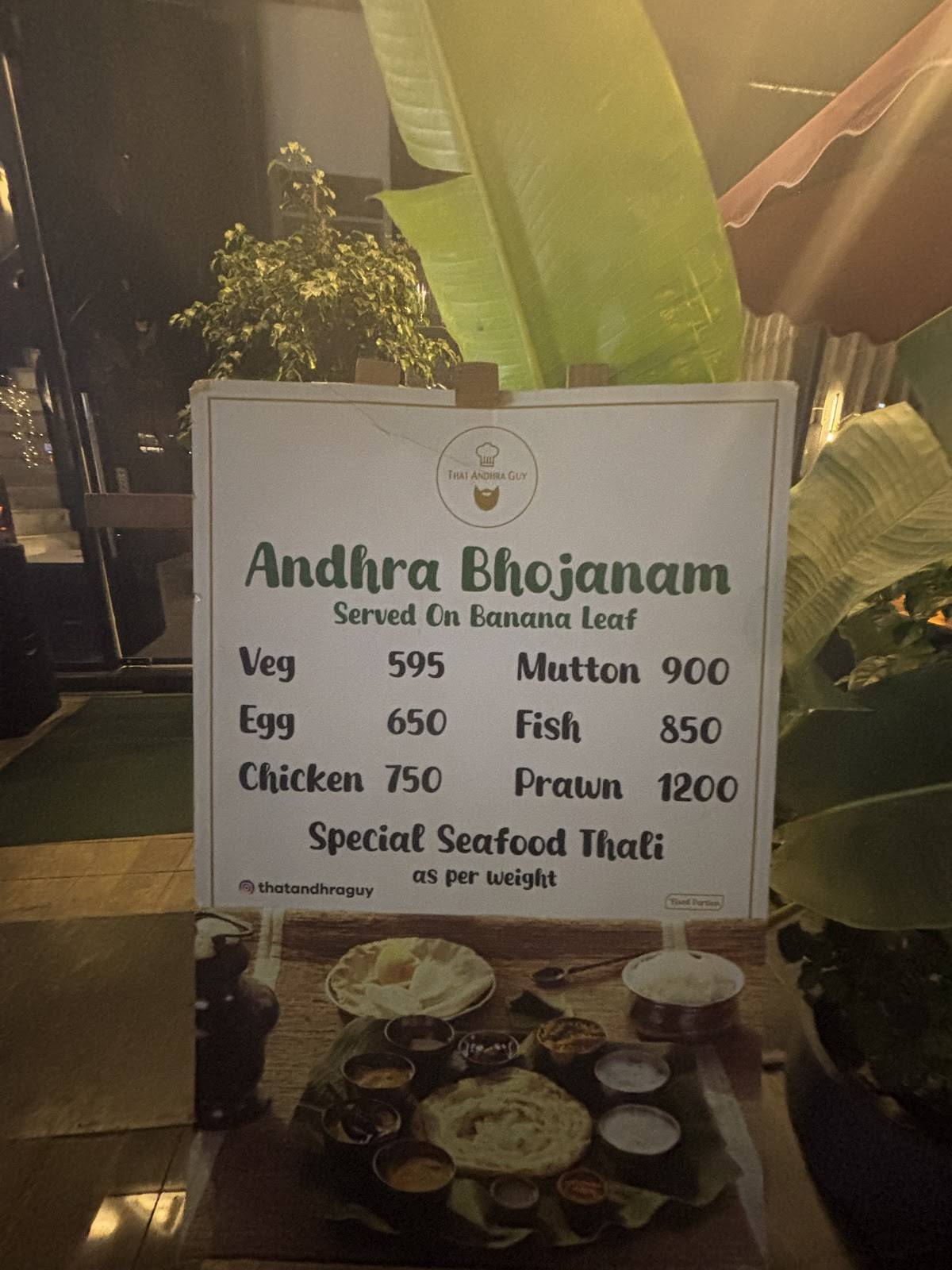 That Andhra Guy menu