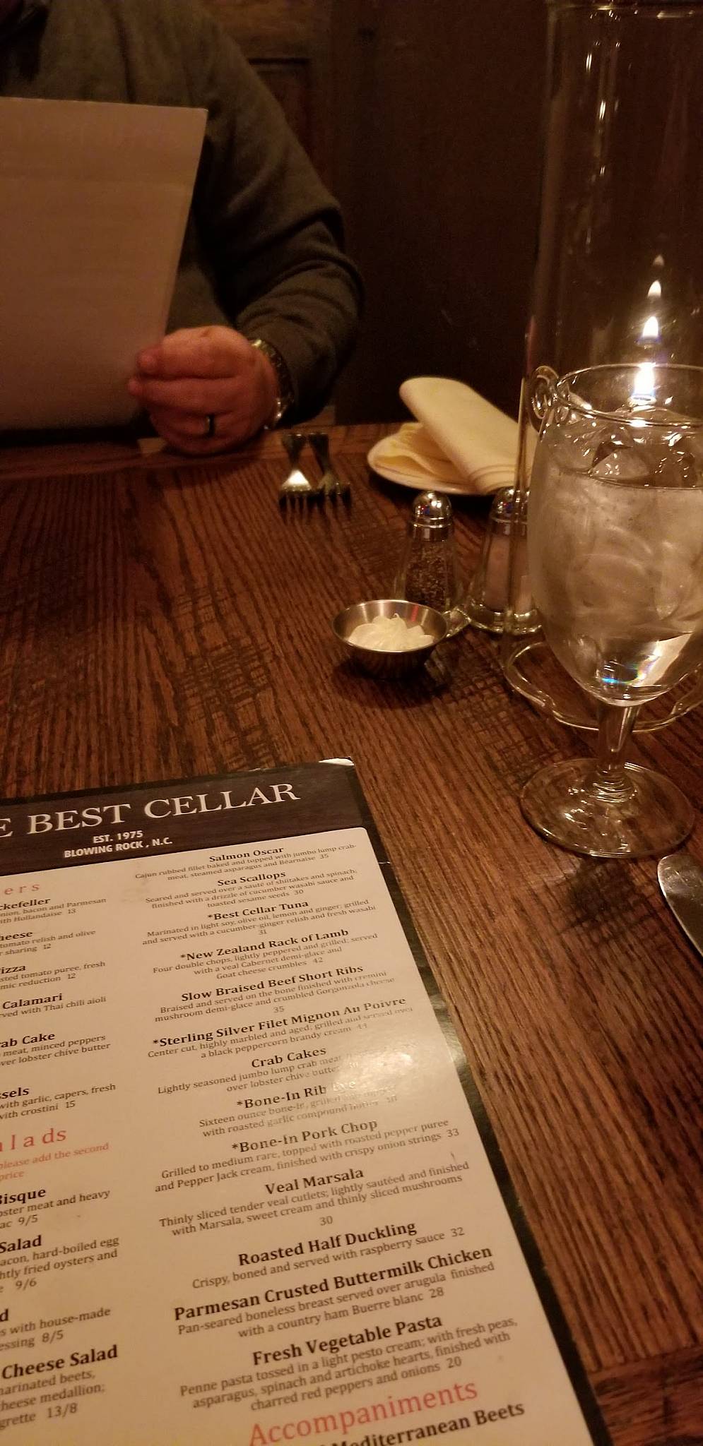Menu at The Best Cellar pub & bar, Blowing Rock