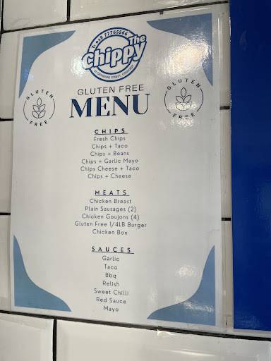 Menu at The Chippy restaurant, Limavady