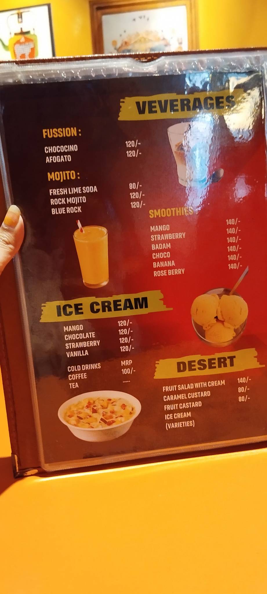 The Dispur Dhaba menu