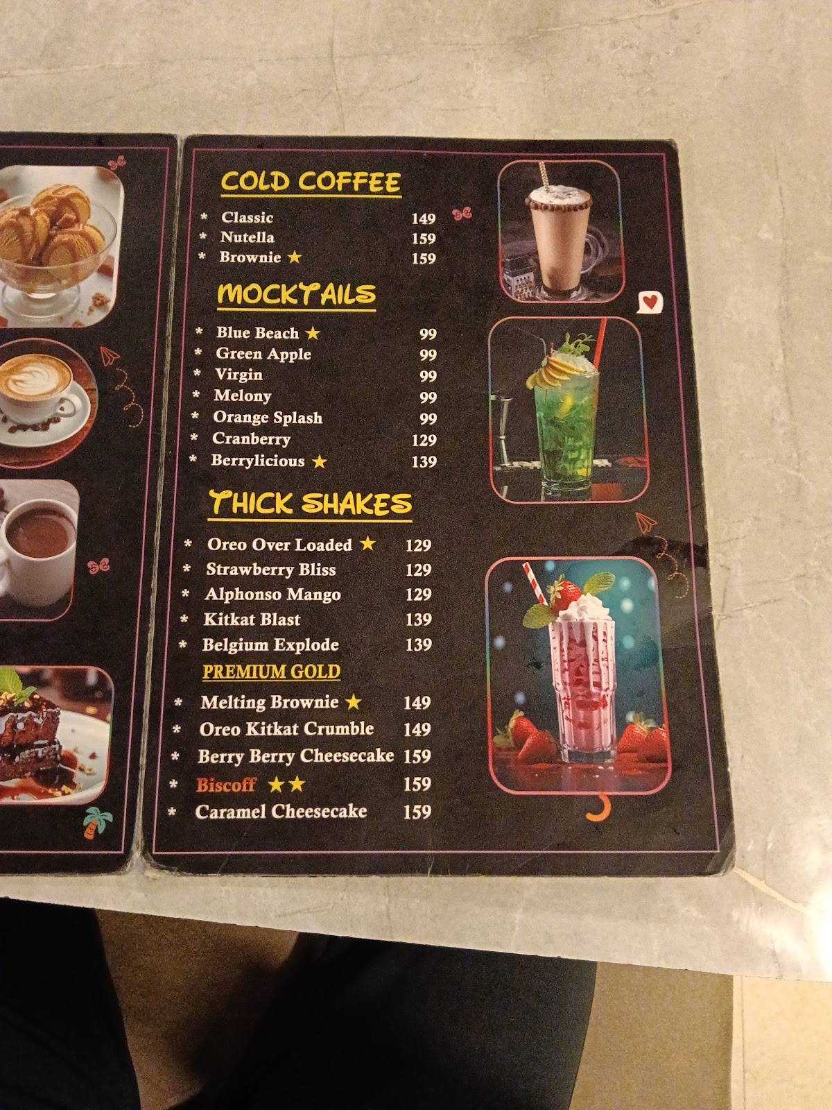The Exotic Shawarma menu
