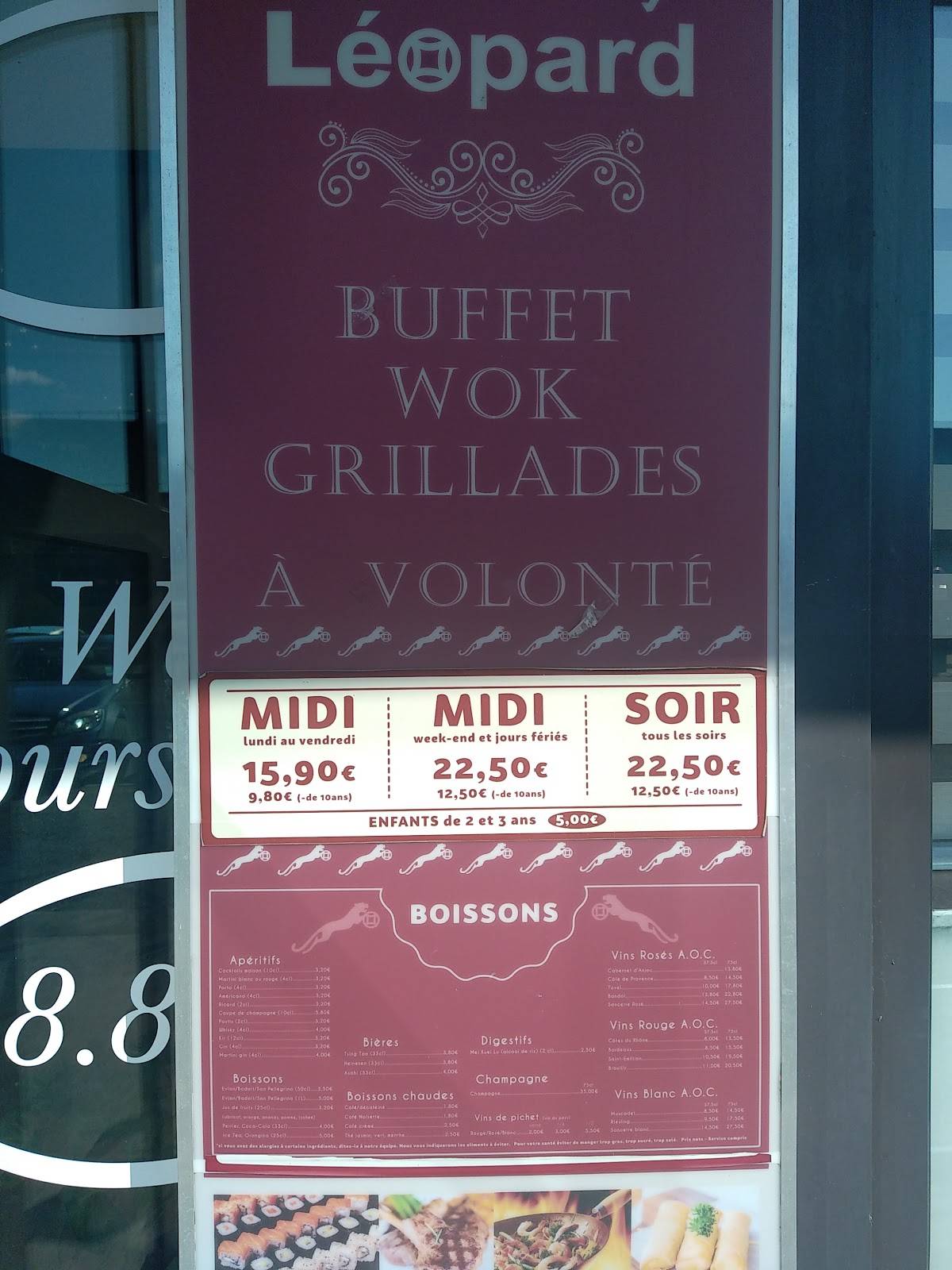 Menu de Le Léopard