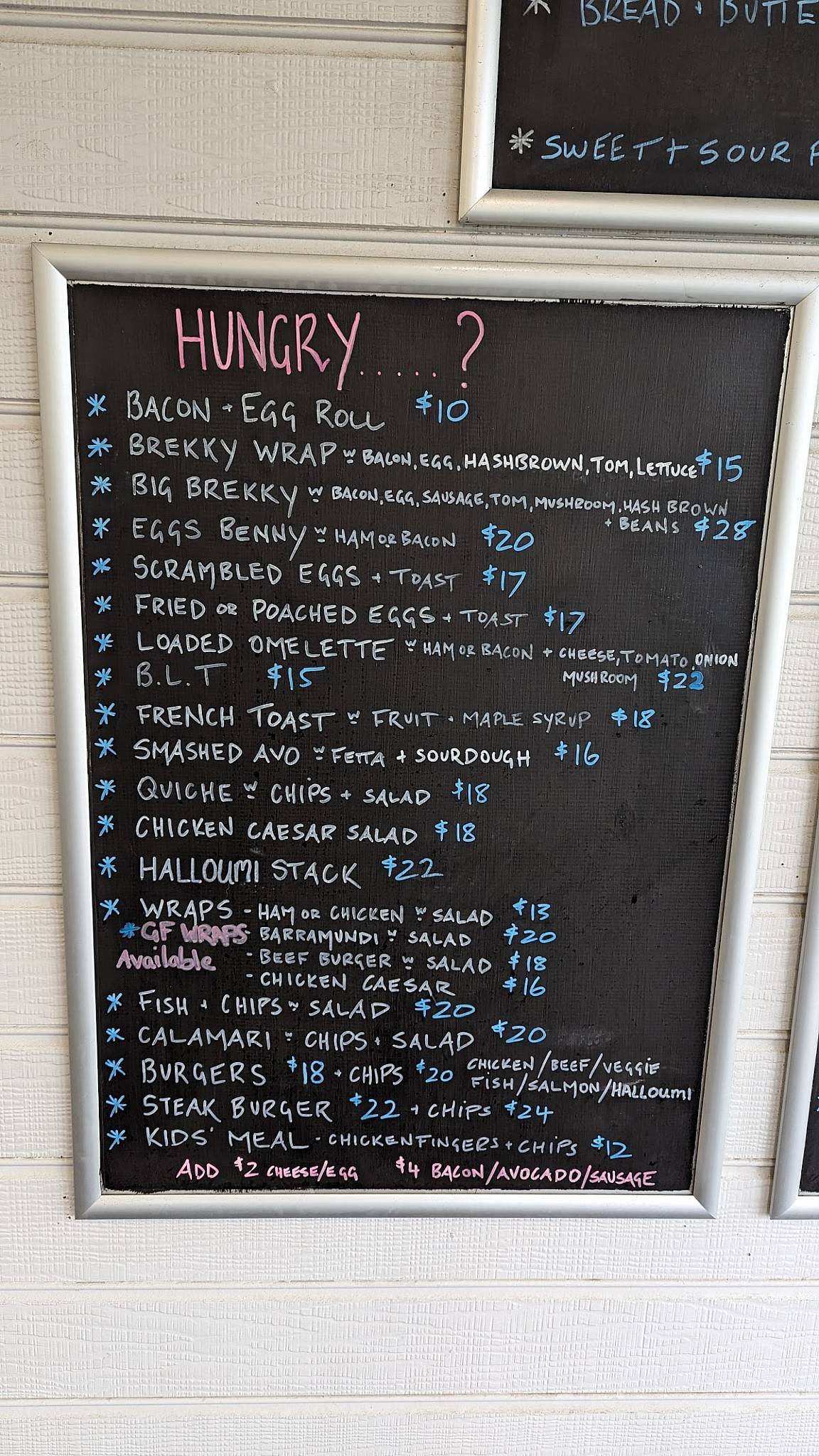 Menu at The Pantry Corrimal cafe, East Corrimal